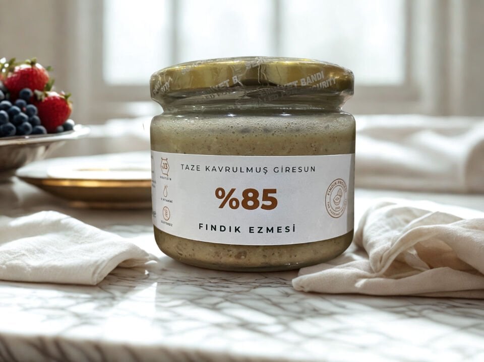 %85 Taze Fındık Ezmesi (Pancar Şekerli)