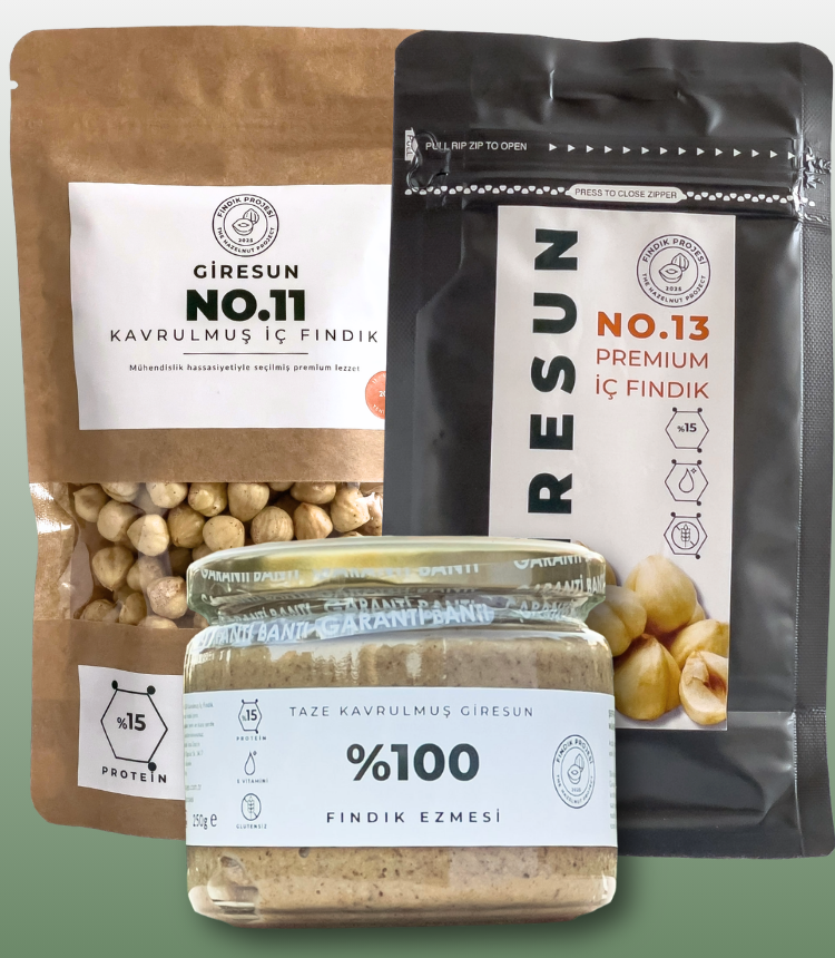 Tanışma Seti (180g No.11 + 220g No.13 Kavrulmuş İç Fındık + 250 Gr. Fındık Ezmesi)