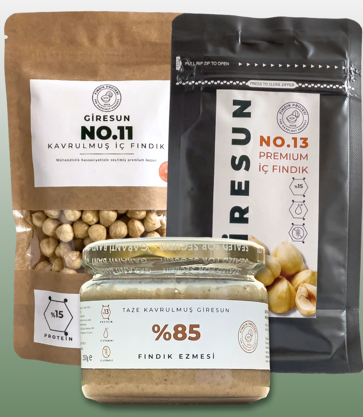 Tanışma Seti (180g No.11 + 220g No.13 Kavrulmuş İç Fındık + 250 Gr. Fındık Ezmesi)