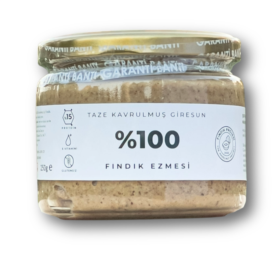 %100 Taze Fındık Ezmesi (Şekersiz)