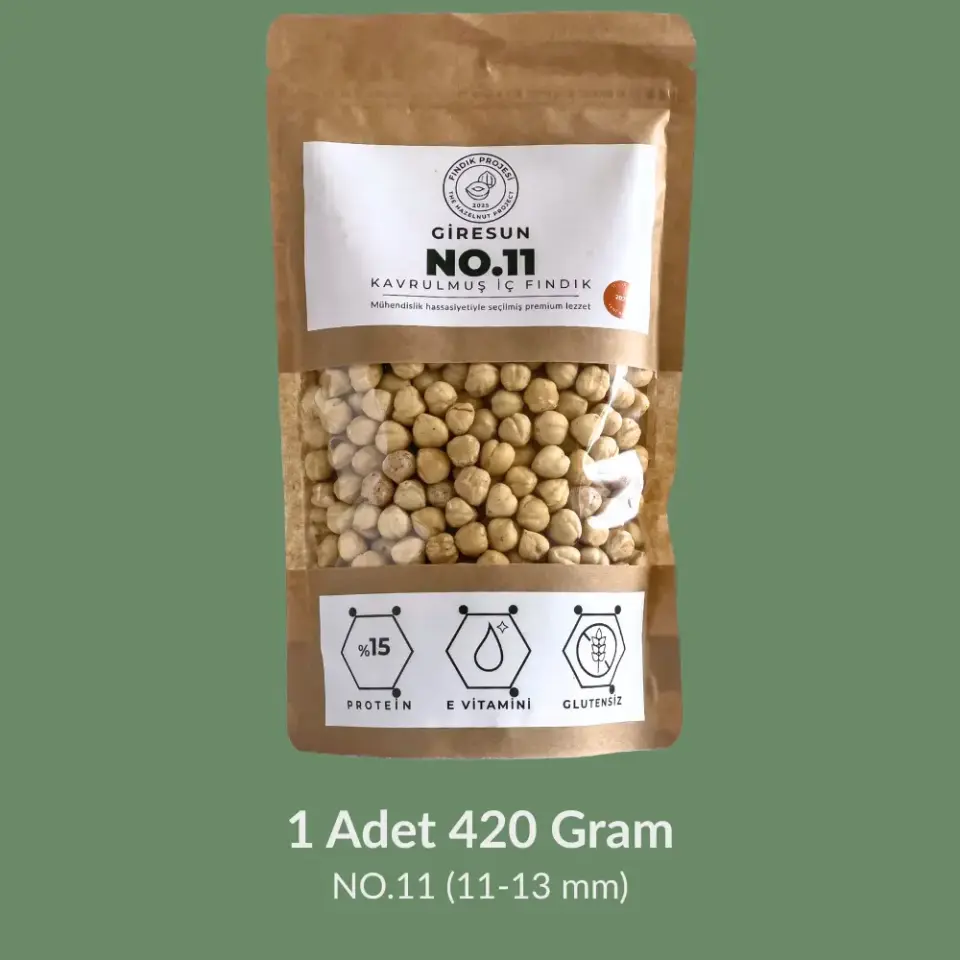 Tanışma Paketi - 850 Gram - (420 Gr. + 180 Gr.) Kavrulmuş İç Fındık ve 250 Gr. Şekersiz Ordu Fındık Ezmesi