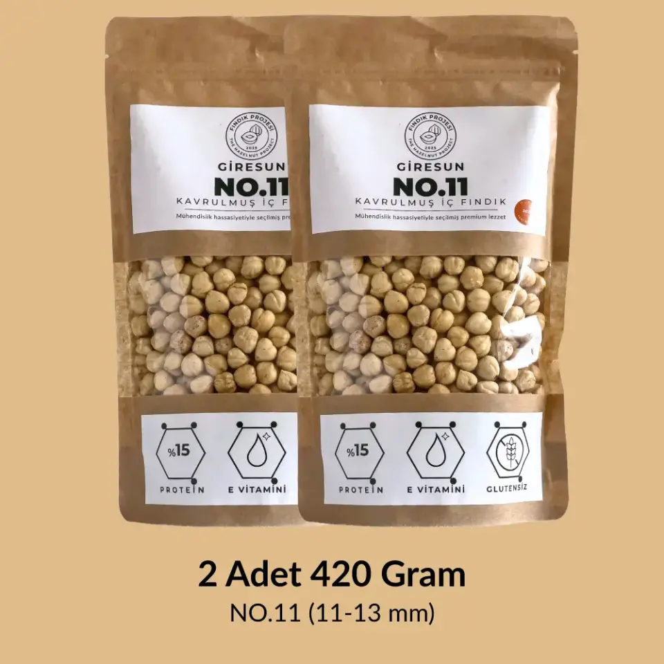 Aylık Paket - 1780 Gram - (2x420 Gr. + 3x180 Gr.) Kavrulmuş İç Fındık ve Büyük Boy Ordu Fındık Ezmesi